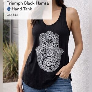 🆕 Triumph Black Hamsa 🪬 Hand Tank 🫶